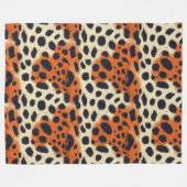 Animalier mode ontwerp, wilde cheetah fleece deken (Voorkant (Horizontaal))