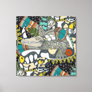 animalier-pop canvas afdruk