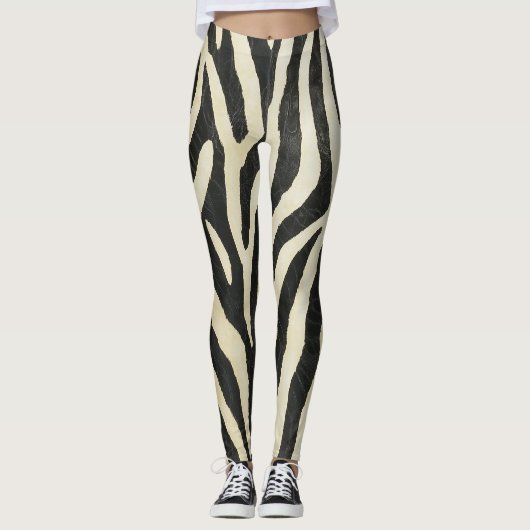 Animalier Seamless Texture zebra Style Leggings (Voorkant)