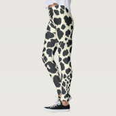 Animalier zwart & wit sneeuw luipaard stijl leggings (Links)