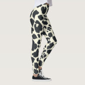 Animalier zwart & wit sneeuw luipaard stijl leggings (Rechts)