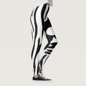 Animalier zwart-wit zebra stijl leggings (Rechts)
