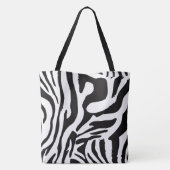 Animalier zwart-wit zebra stijl tote bag (Achterkant)