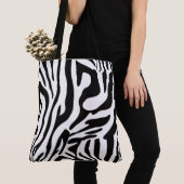 Animalier zwart-wit zebra stijl tote bag (Dichtbij)