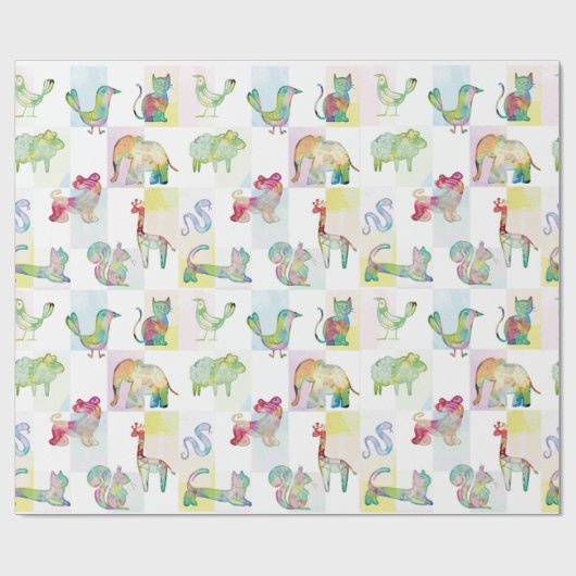  Animalitos Amigables Cadeaupapier (Vlak)