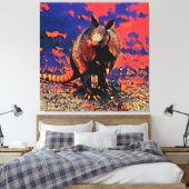 AnimalMix_Armadillo_001 Canvas Afdruk (Insitu (Slaapkamer))