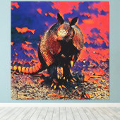 AnimalMix_Armadillo_001 Canvas Afdruk (Insitu (Houten vloer))