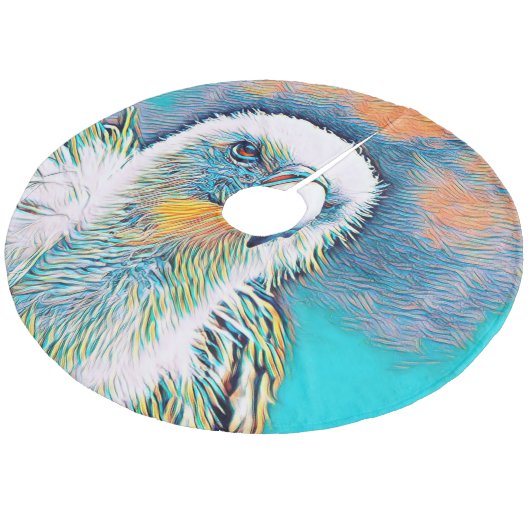 AnimalMix_Bird_028 Fleece Kerstboom Rok (Gekanteld)