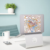 AnimalMix_Bird_042 Sticker (Laptop op bureau)