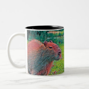 AnimalMix_Capybara_002 Tweekleurige Koffiemok