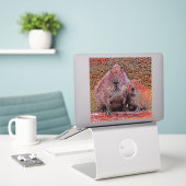 AnimalMix_Capybara_003 Sticker (Laptop op bureau)