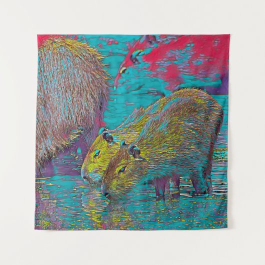 AnimalMix_Capybara_005 Wandkleed (Voorkant)