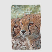 AnimalMix_Cheetah_031 Golfhanddoek (Voorkant)