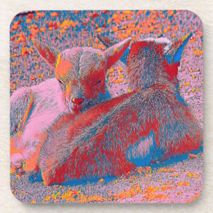 AnimalMix_Goat_003 Bier Onderzetter