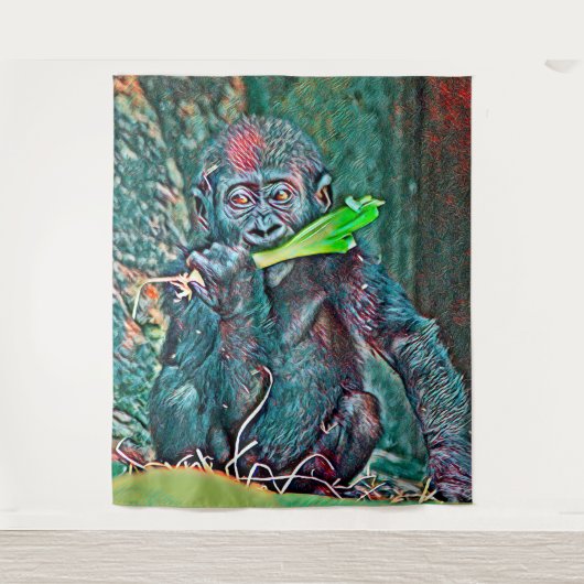 AnimalMix_Gorilla_005 Wandkleed (Voorkant)