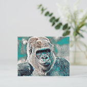 AnimalMix_Gorilla_008 Briefkaart (Staand voorkant)
