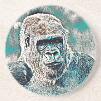AnimalMix_Gorilla_008 Zandsteen Onderzetter