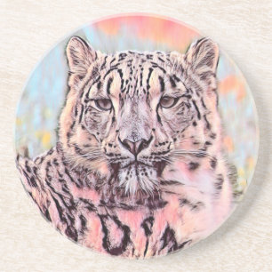 AnimalMix_Leopard_008 Zandsteen Onderzetter