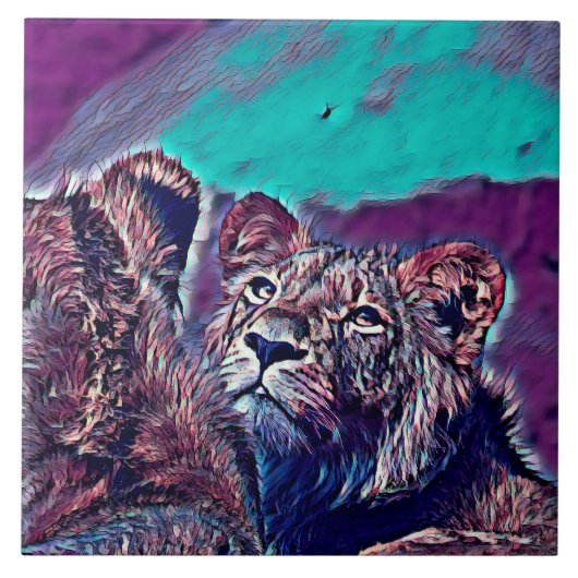 AnimalMix_Lion_008 Tegeltje (Voorkant)