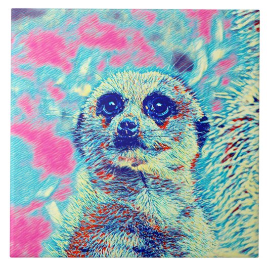 AnimalMix_Meerkat_008 Tegeltje (Voorkant)