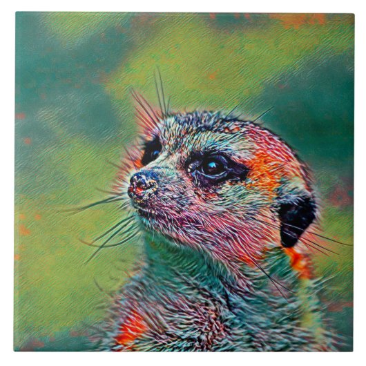 AnimalMix_Meerkat_009 Tegeltje (Voorkant)