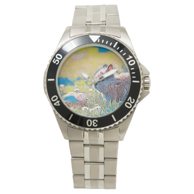 AnimalMix_Rabbit_037 Horloge (Voorkant)
