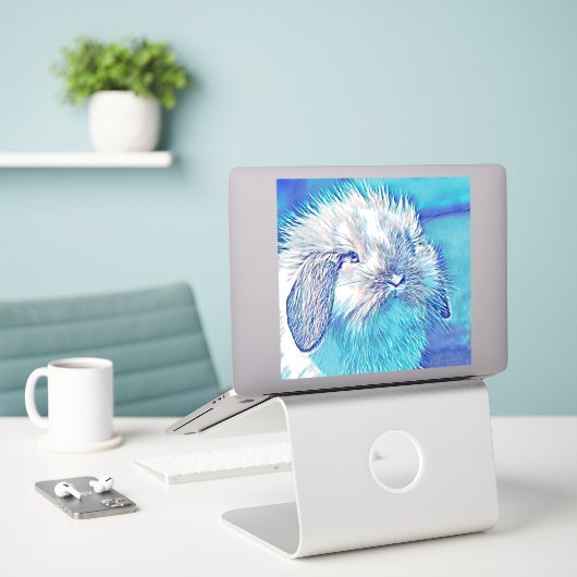 AnimalMix_Rabbit_07 Sticker (Laptop op bureau)