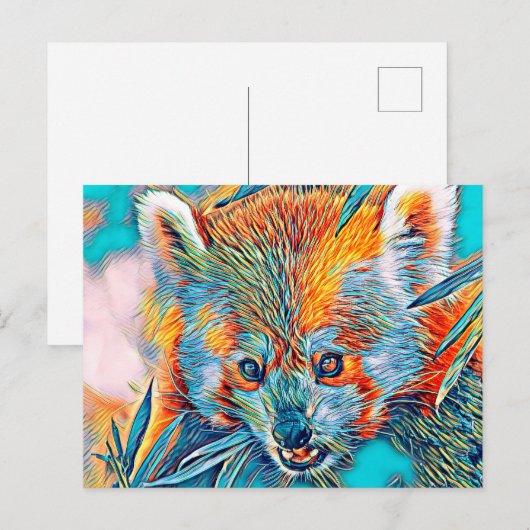 AnimalMix_RedPanda_001 Briefkaart (Voorkant / Achterkant)
