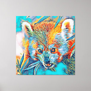 AnimalMix_RedPanda_001 Canvas Afdruk