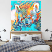 AnimalMix_RedPanda_001 Canvas Afdruk (Insitu (Slaapkamer))