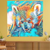 AnimalMix_RedPanda_001 Canvas Afdruk (Insitu (Woonkamer))