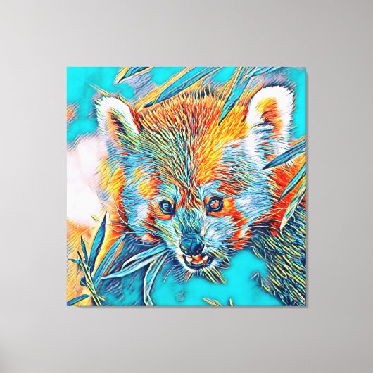 AnimalMix_RedPanda_001 Canvas Afdruk (Voorkant)