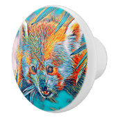 AnimalMix_RedPanda_001 Keramische Knop (Rechts)