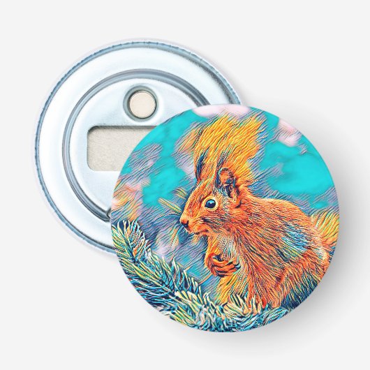 AnimalMix_Squirrel_001 Button Flesopener (Voorkant)