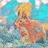 AnimalMix_Squirrel_001 Sticker (Voorkant)