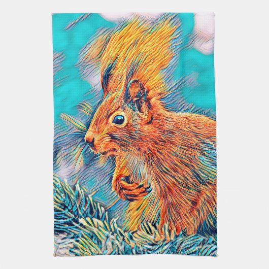 AnimalMix_Squirrel_001 Theedoek (Verticaal)