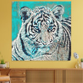 AnimalMix_Tiger_046 Canvas Afdruk (Insitu (Woonkamer))