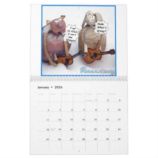 Animalnomics grappige dierkalender kalender (Jan 2026)
