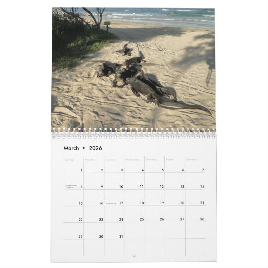 animals and birds of Galapagos Kalender (Mar 2026)