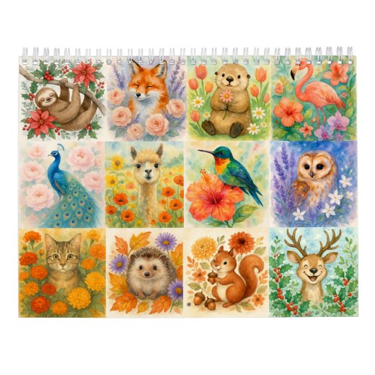 Animals and Florals Kalender (Achterkant)