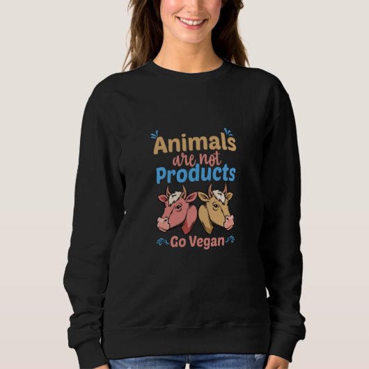 Animals Are Not Products Go Vegan Trui (Voorkant)