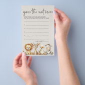  Animals Baby shower Guess Sweet Mess spel Flyer (Hand)