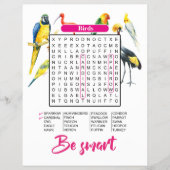 Animals & Birds Word Search | Fun Educational Flyer (Voorkant)