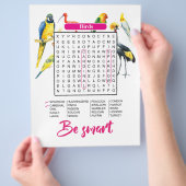 Animals & Birds Word Search | Fun Educational Flyer (Hand)