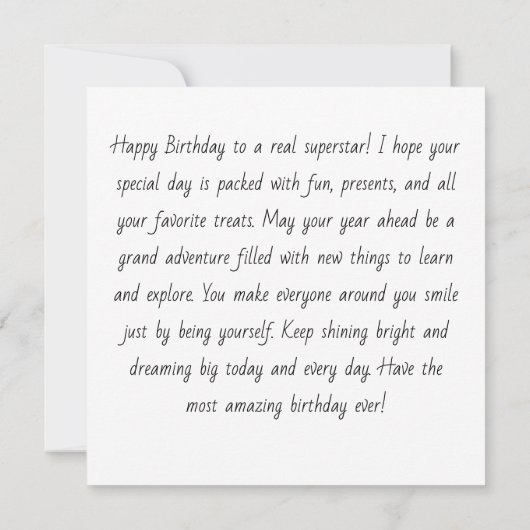Animals birthday Personalize Custom card (Achterkant)