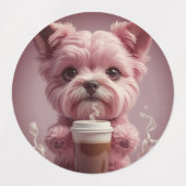 Animals drinking cute coffee labels (Design 2)