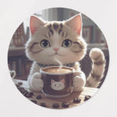Animals drinking cute coffee labels (Design 1)