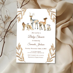 Animals Forest Woodland Baby shower Kaart
