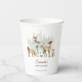 Animals Forest Woodland Baby shower Papieren Bekers (Achterkant)