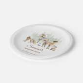 Animals Forest Woodland Baby shower Papieren Bordje (Gekanteld)